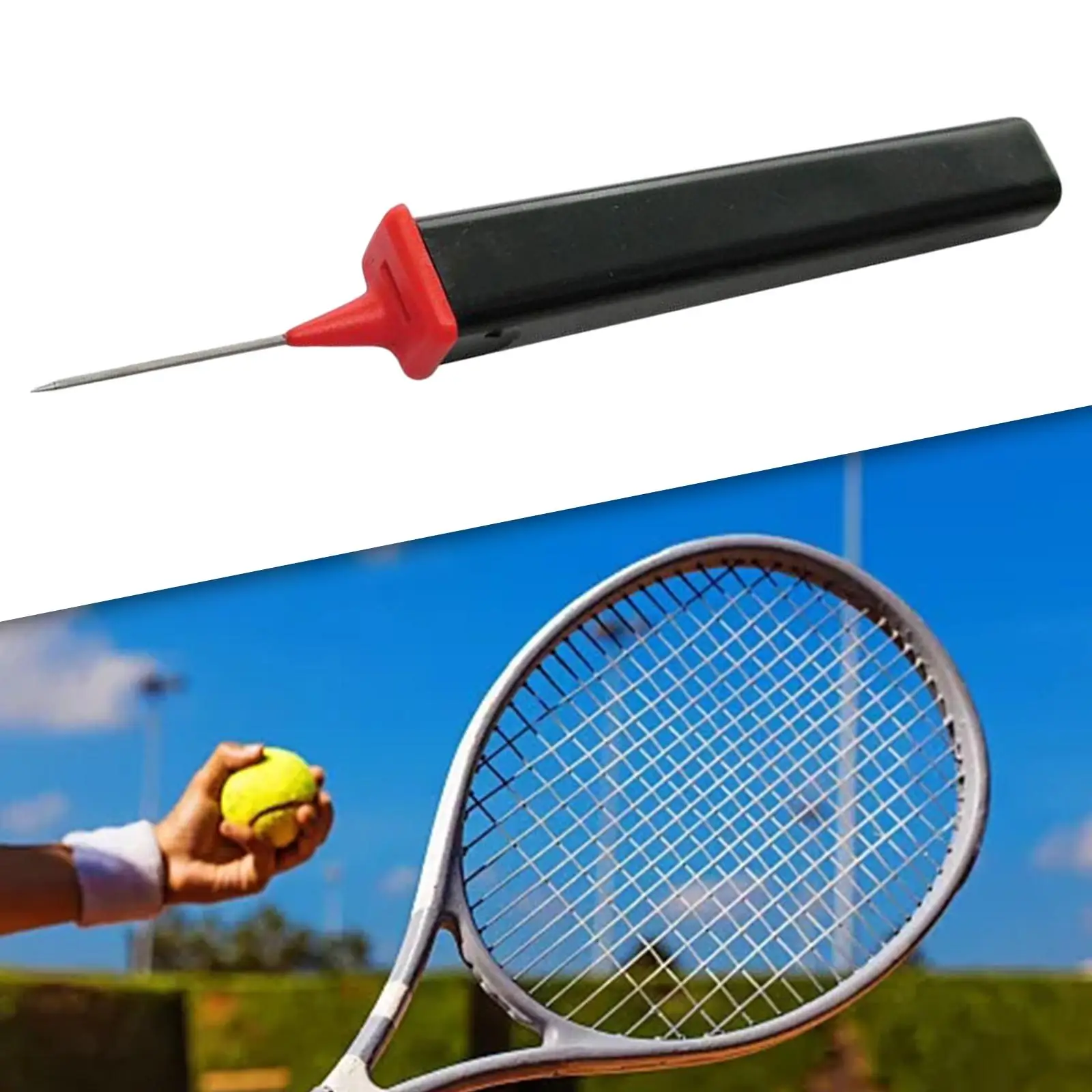 Tennis Racket Stringing Straight Awl Threading Machine Awl Portable Pull Tool Stringing Machine Tool for Racquet DIY Supplies