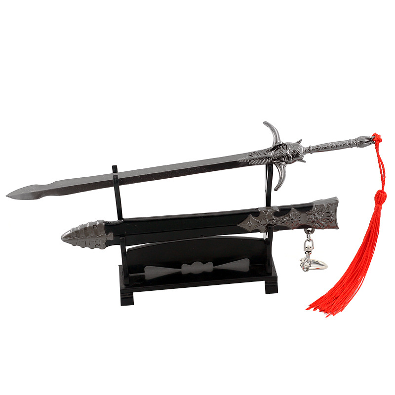 22cm Rebellion Klinge Dante Teufel 1/6 Kann Puppe Ausrüstung Cry Spiel Peripheriegeräte Metall Schwert Waffen Miniaturen Ornament Zubehör – Detail 11