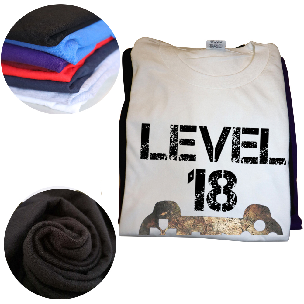 Level 18 Unlocked 18. Geburtstag 18-jährige Gamer Jungen T-Shirts Grafik Baumwolle Streetwear Geburtstagsgeschenke Sommer 2006 T-Shirt – Detail 4