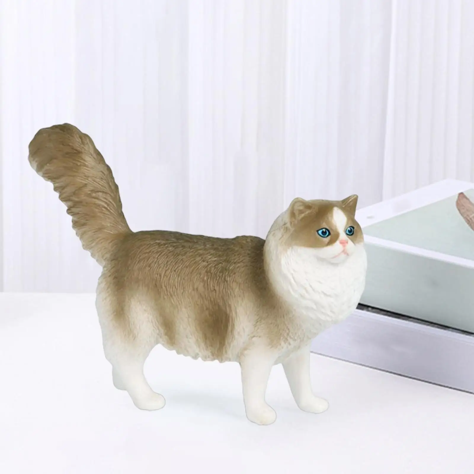 High Simulation Miniature Cat Figure Small Animals Figures Collection Playset Figurine for Decor Cake Topper Housewarming Gifts