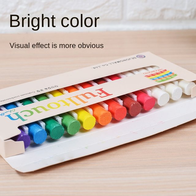 Hagoromo Gessi FULLTOUCH 10 Colori - Confezione Da 12 Pezzi - Gessi Professionali Per Scuola E Ufficio - Foto 10