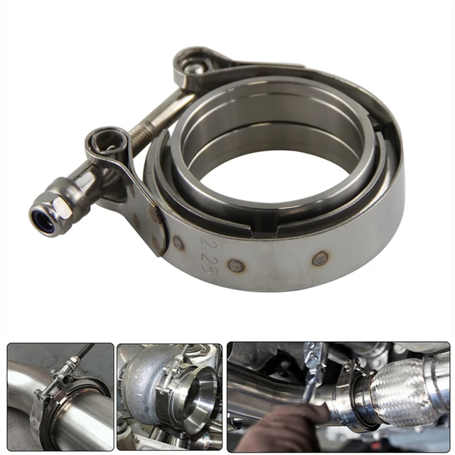 2.25 Inch 57mm V Band Clamp Turbo Downpipe Stainless Steel