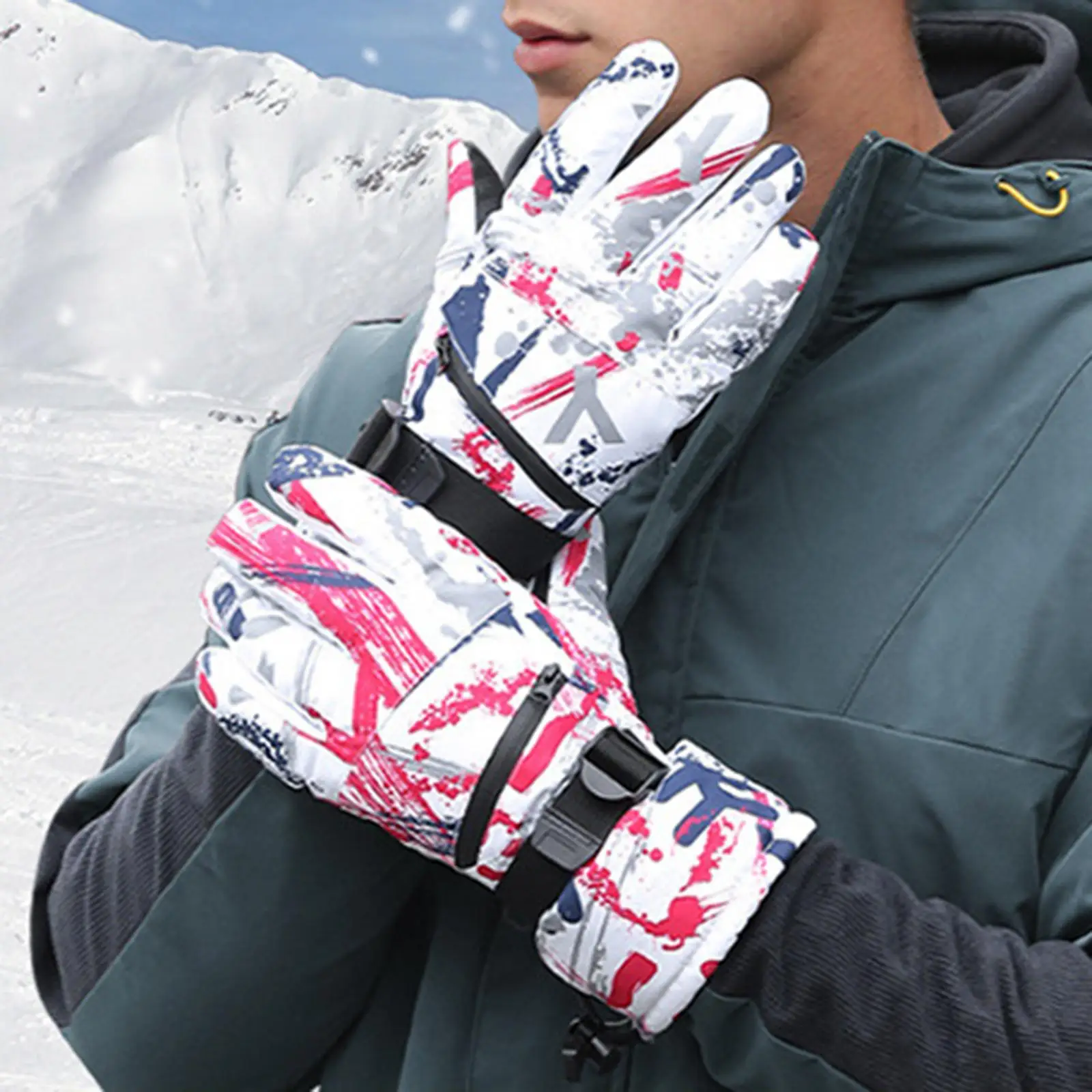 Ski Gloves Waterproof Touchscreen Snowboard Gloves, Warm Winter   Weather, Fits Both 