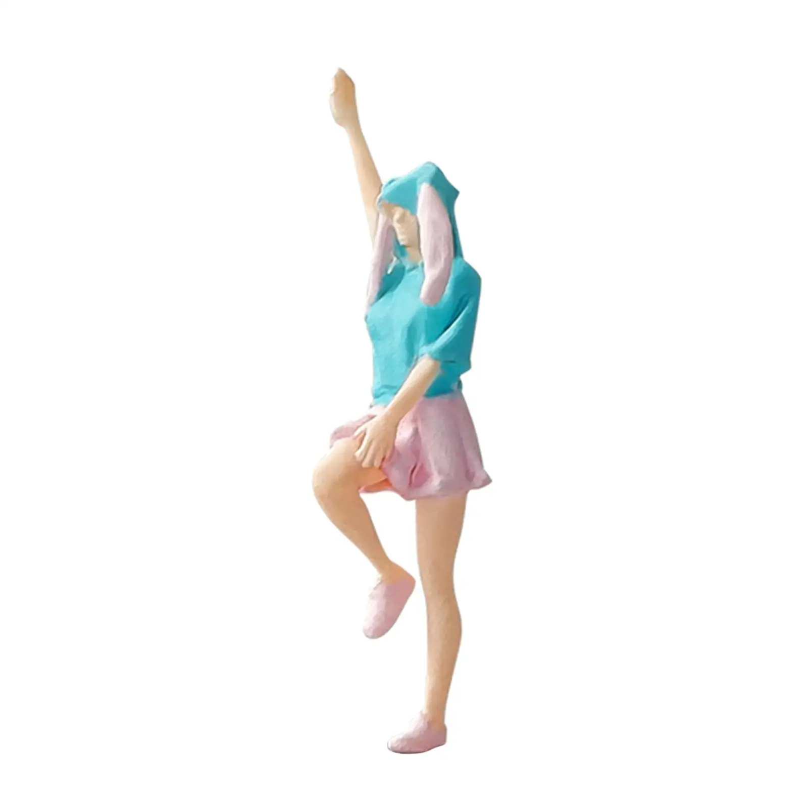 1/64 Diorama Figure Character Dancing Women for Model Building Kits DIY Projects Model Trains Collections Doll House Decoration