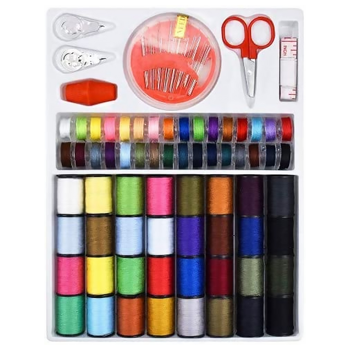 Description Picture 2 of item64Pcs Sewing Thread Kits Multicolor Sewing Machine Bobbins Reusable Spool Polyester Threads for Embroidery Sewing Accessories