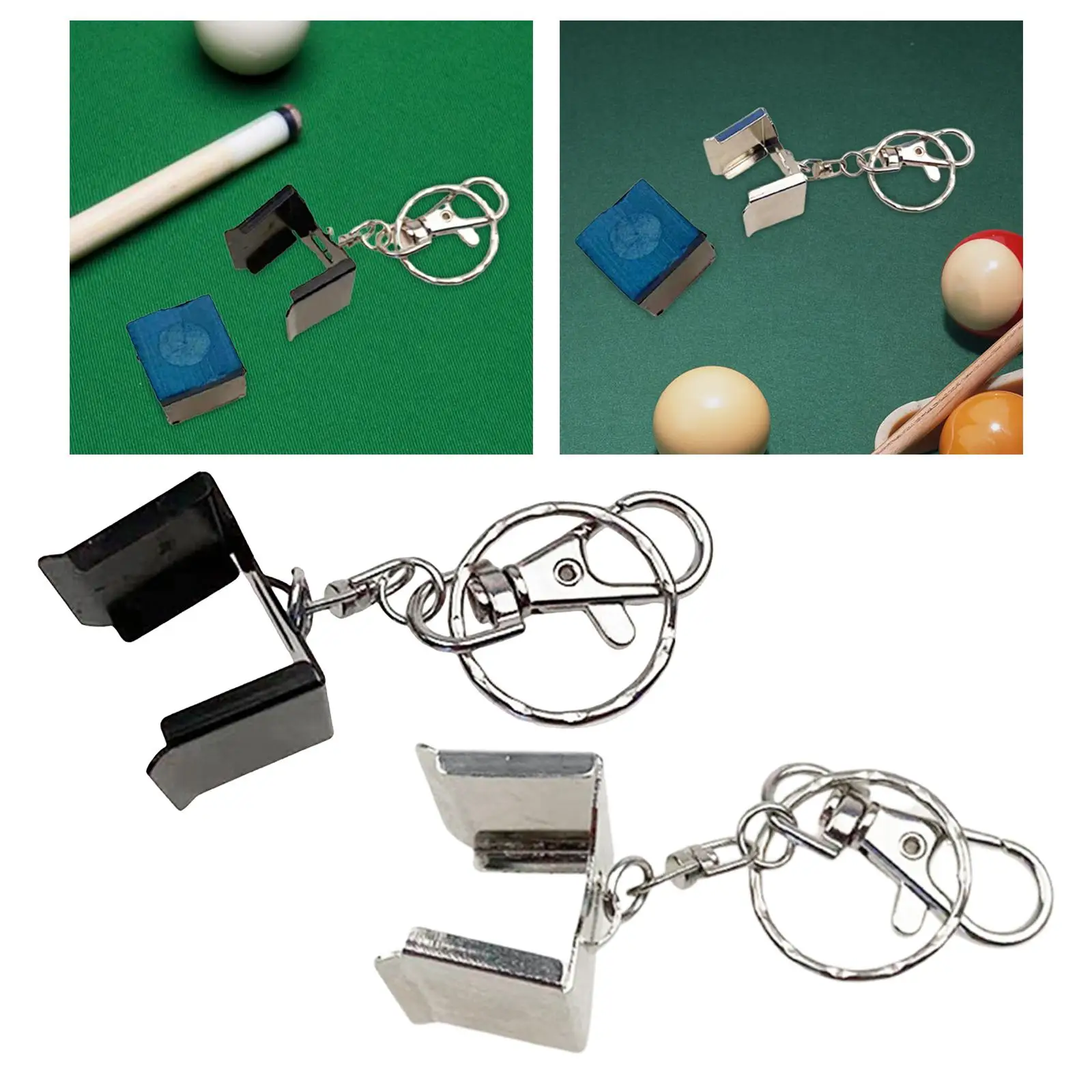 Pool Cue Chalk Holder Keychain Chalk Storage Case Portable Billiard Chalk Holder for Billiards Lovers Snooker Entertainment