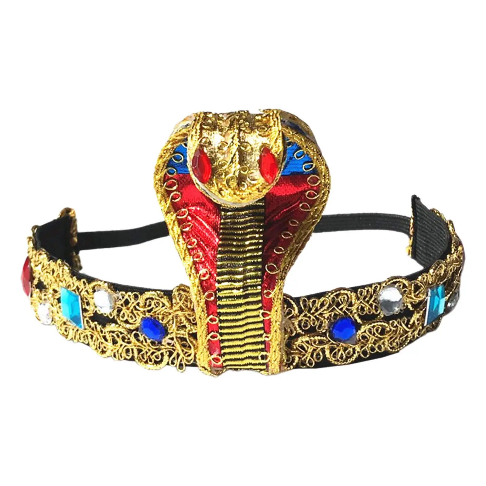 Novely Egypt Queen Headdress Crown Stylish Egyptian Theme Costume Snake Headband for Party Props Wedding Festival Women Girls