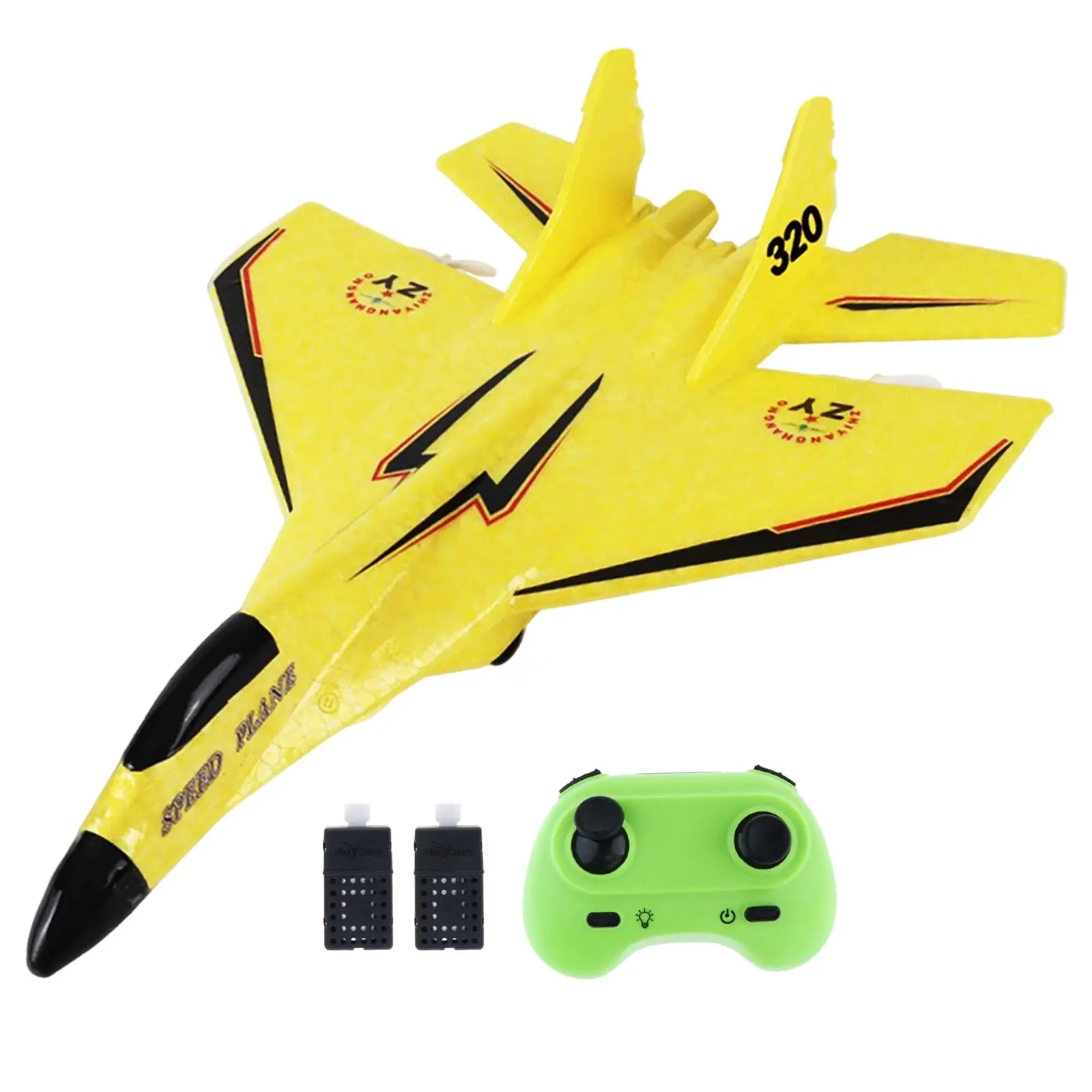 2 CH RC 2.4G Portable Easy to Control Gift Lightweight with Light 2 Channel RC Glider for Kids Boys Girls Beginner Adults