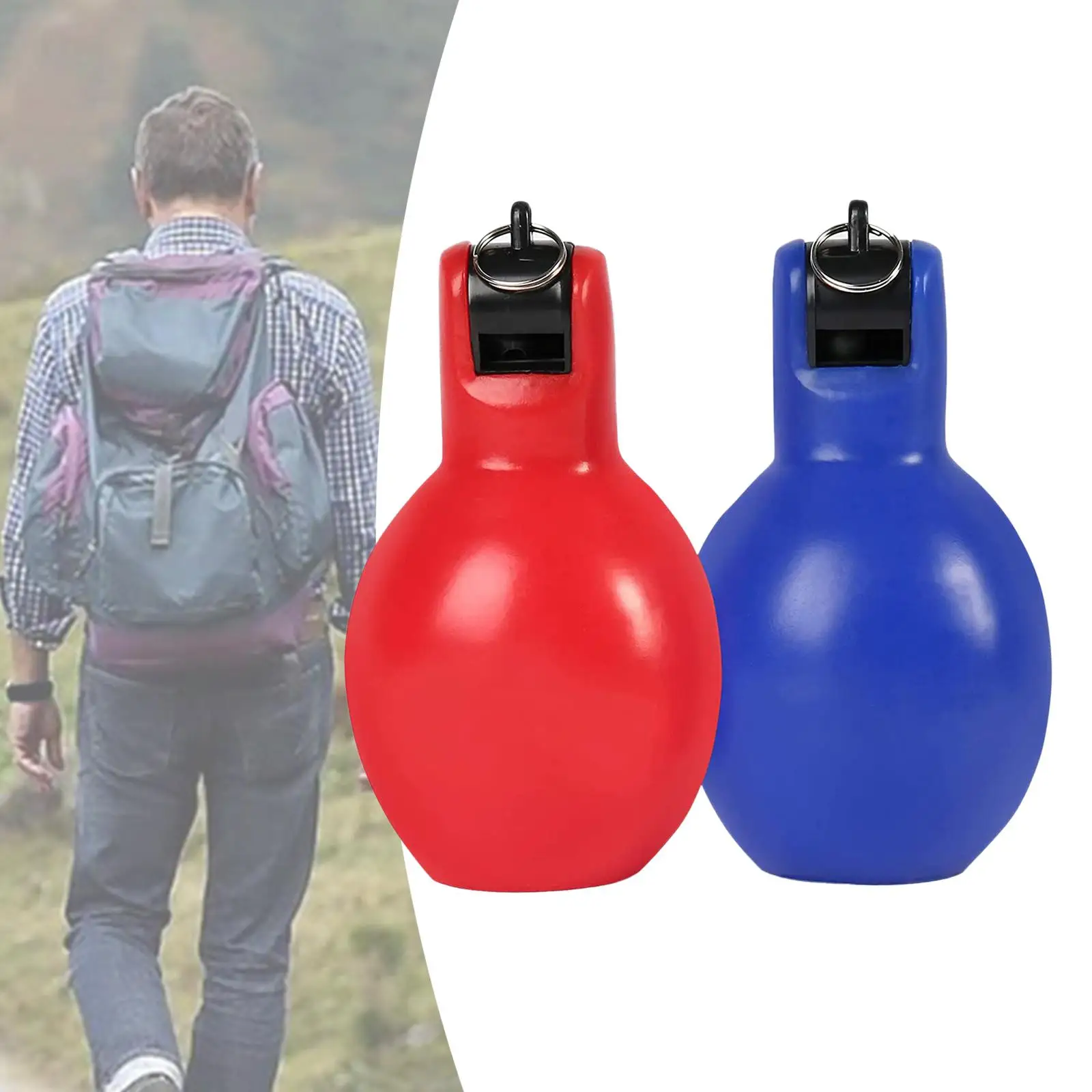 Portable Hand Squeeze , Outdoor Gift Loud Sound Educational Toy Sports Equipment PVC for  Emergency Referee Camping Adults
