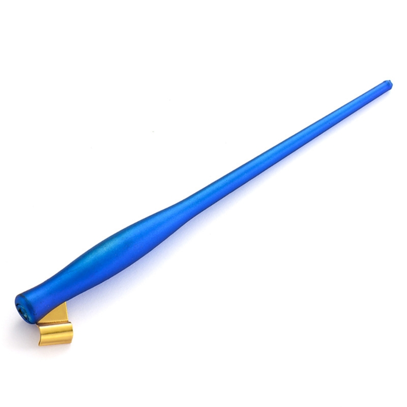 Holz Kalligraphie Dip Stift Englisch Kalligraphie Stift Kupfer platte Skript schräg Dip Stift halter mit Glas nibs Zubehör – Detail 6
