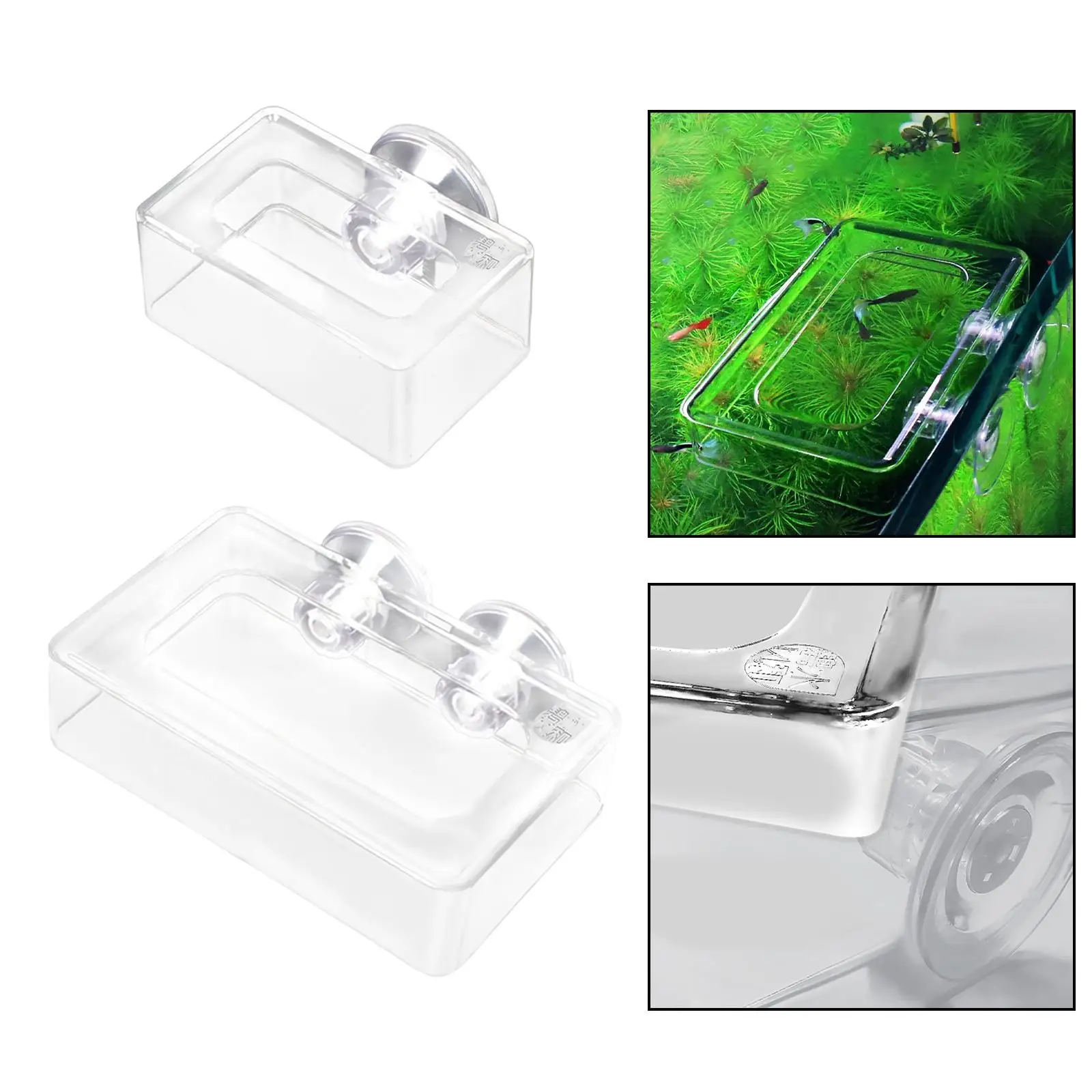 Fish Feeding Bracket with Suction Cup Durable Fish Feeder for African Dwarf Frog