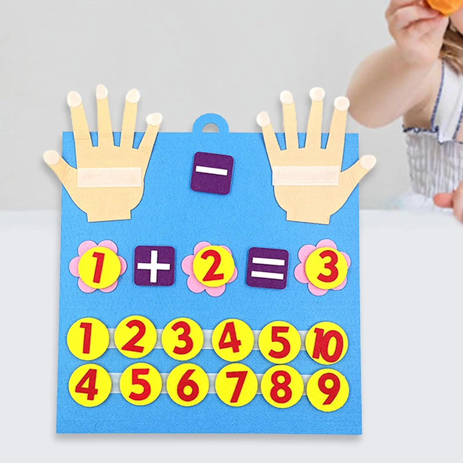Felt Board Finger Numbers Counting Toy Early Education Toys Math Addition and Subtraction Teaching Aids for Baby Girls Boys Kids