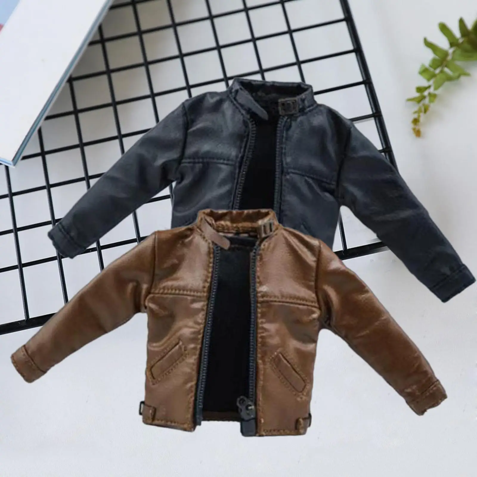 1:12 Scale Men Figures Jacket Miniature Clothing Figure Clothes Soldier Jacket for 6in Action Figure Doll Model Dress up Accs