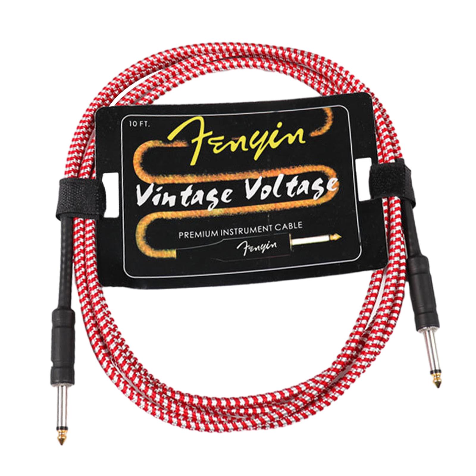 Description Picture 4 of itemElectric Instrument Cable Male to Male Professional Portable Electric Guitar Cord for Amplifier Bass Mixer Keyboard Equalizer