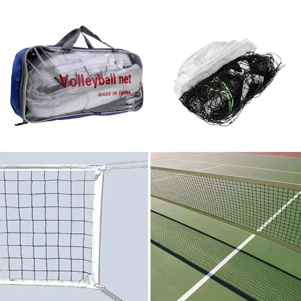 Official Standard Size Volleyball Net Mesh With Steel Cable And Storage Bag