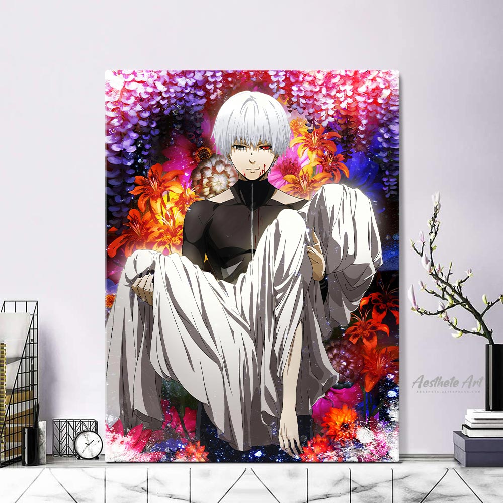 Скрытая Nagachika Ken Kaneki Токийский Гуль японское аниме Картина на  холсте настенные художественные Плакаты Декор для гостиной | AliExpress