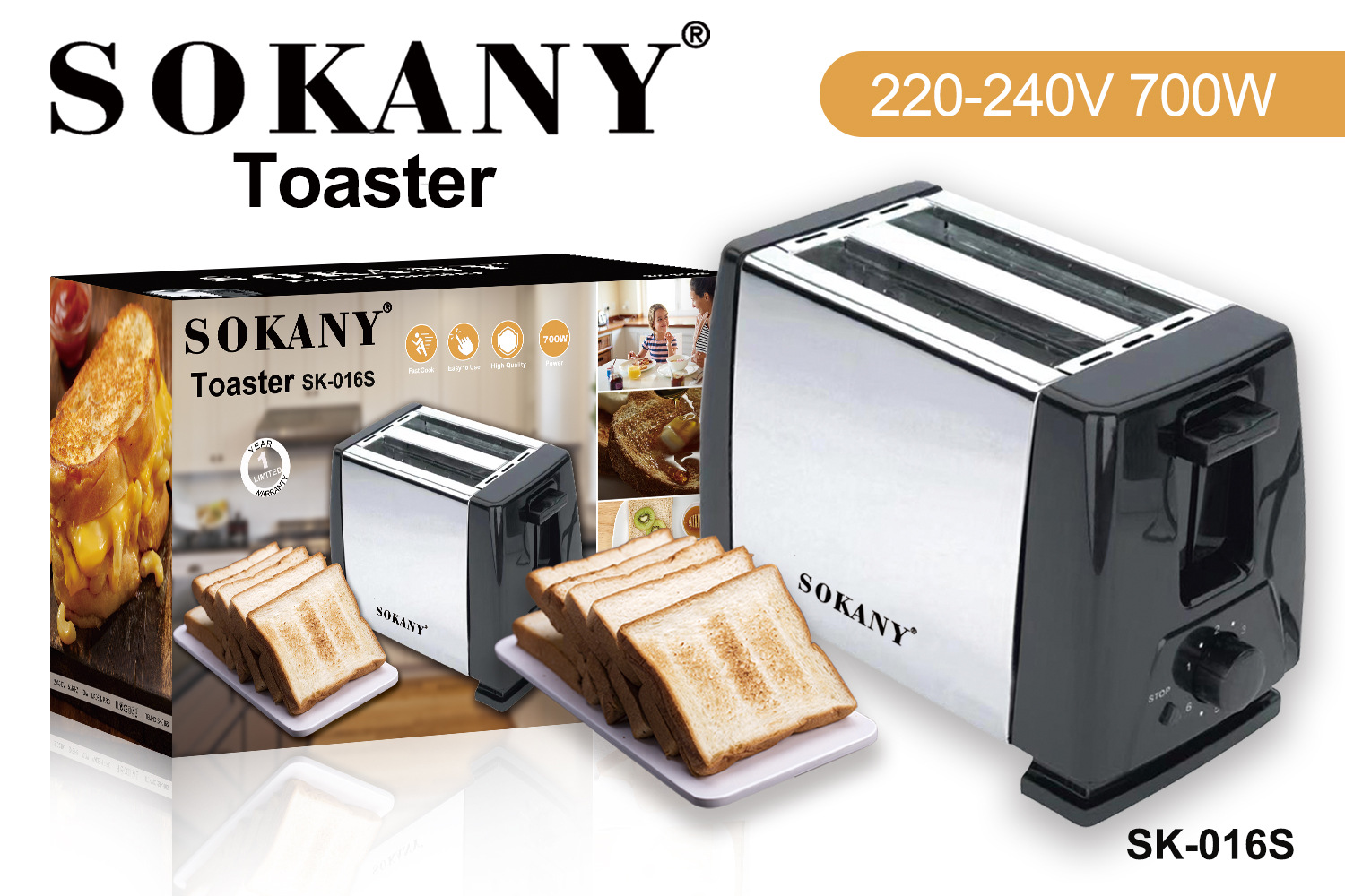 Title 10, SOKANY016S Bread machine household 2-piece auto...