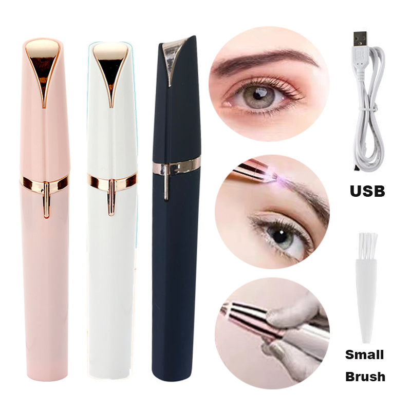 Best of Upgrade USB Electric Eyebrow Trimmer Painless Eye Brow Epilator Nose Hairs Mini Shaver Razors Portable Facial Hair Remover Women Reviews & Tips