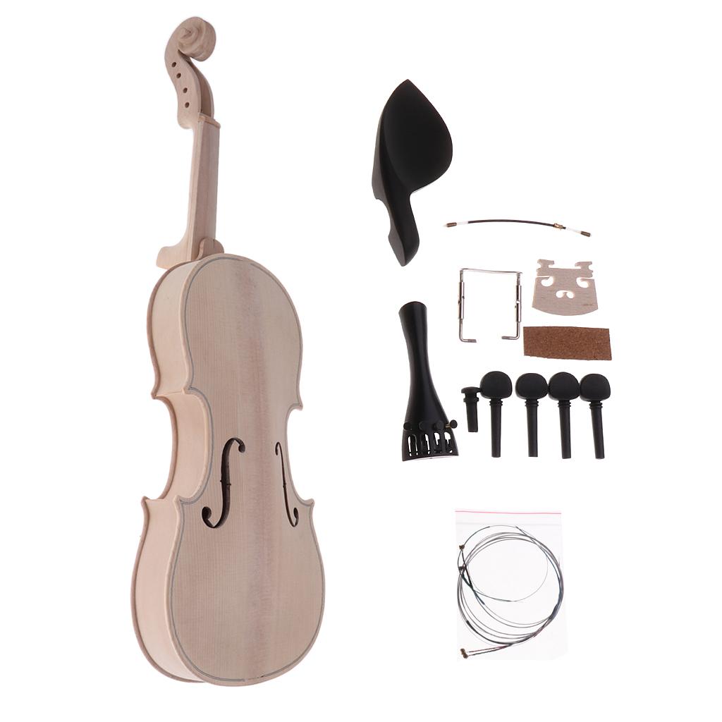 Exquisite Spruce Wood Handcrafted Violin DIY Kits - 4/4 Full Size