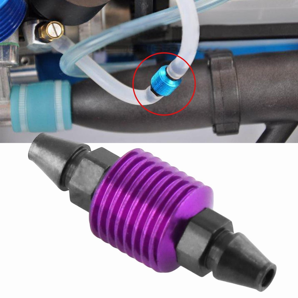 2Pcs Kraftstoff Tank Luftkühler Kraftstoff Druck Kühlung Für HPI HSP Redcat Traxxas Himoto 1/8 1/10 RC Nitro motor RC Auto – Detail 1