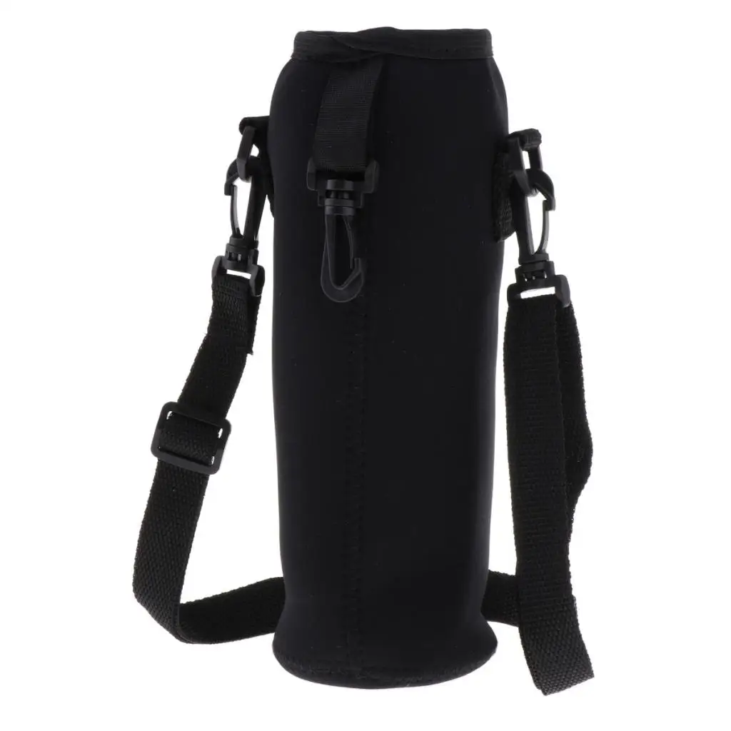 Water Bottle Carrier Insulated Cover Bag Pouch Holder Shoulder Strap 1L Sports Water Bottle Case Neoprene Pouch Holder
