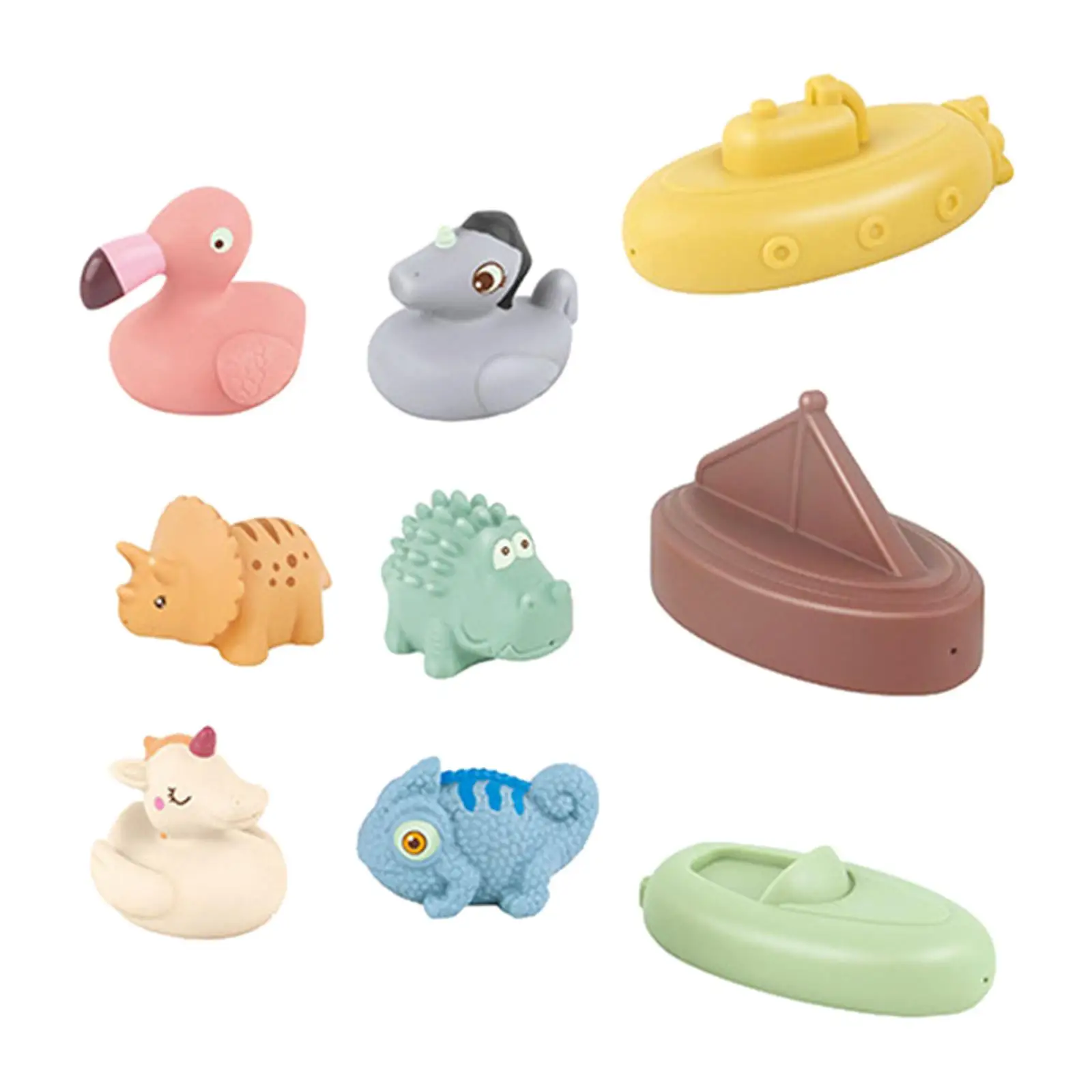 Kids Bathroom Toys for Water Pool Beach Toys Kids Toddlers Sailboat Shower Bath Toys Cute Baby Bath Animals Toys Sorter Game