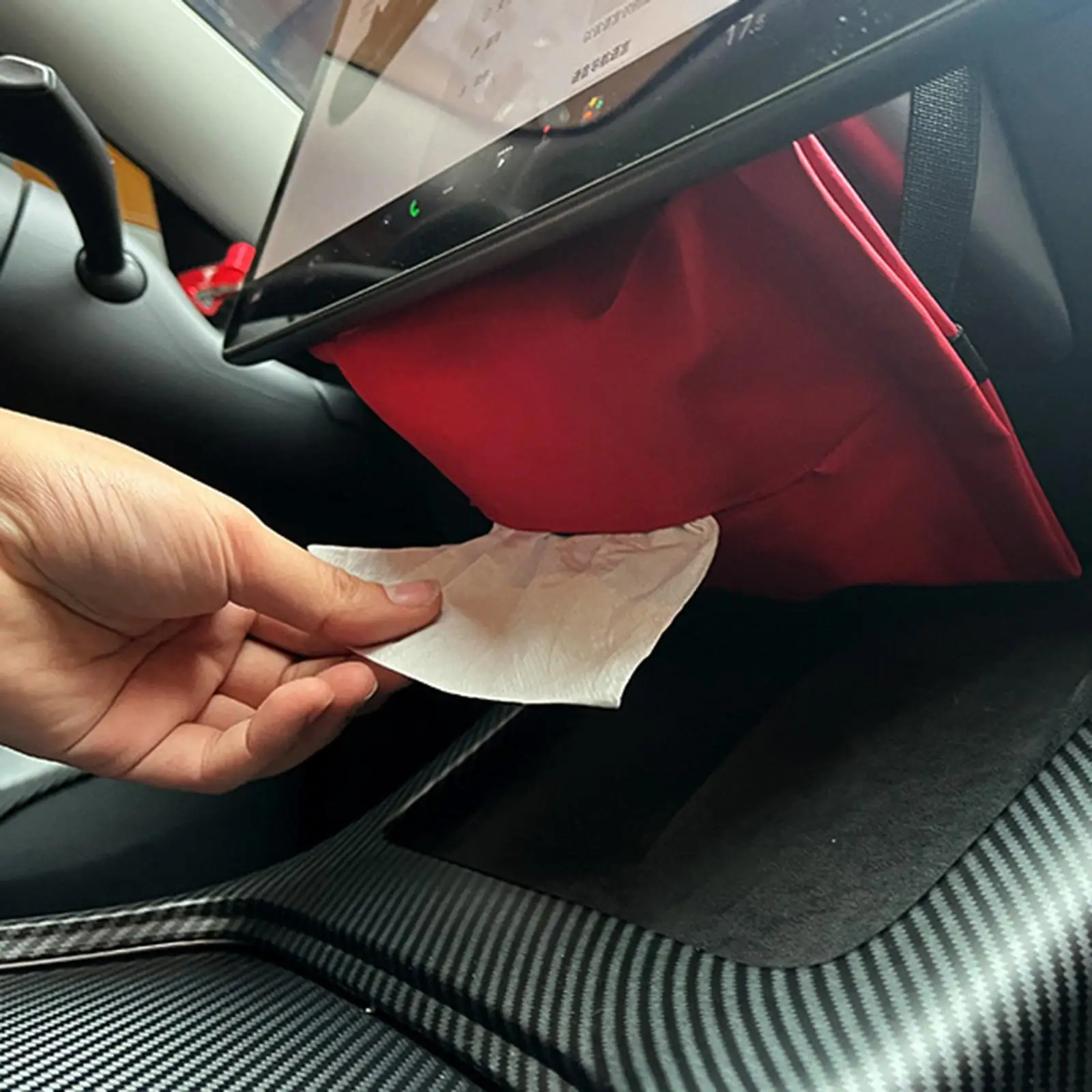 Car Tissue Holder Tissue Bag Fits for Tesla Model 3/Y ,for Seat Back Accessories