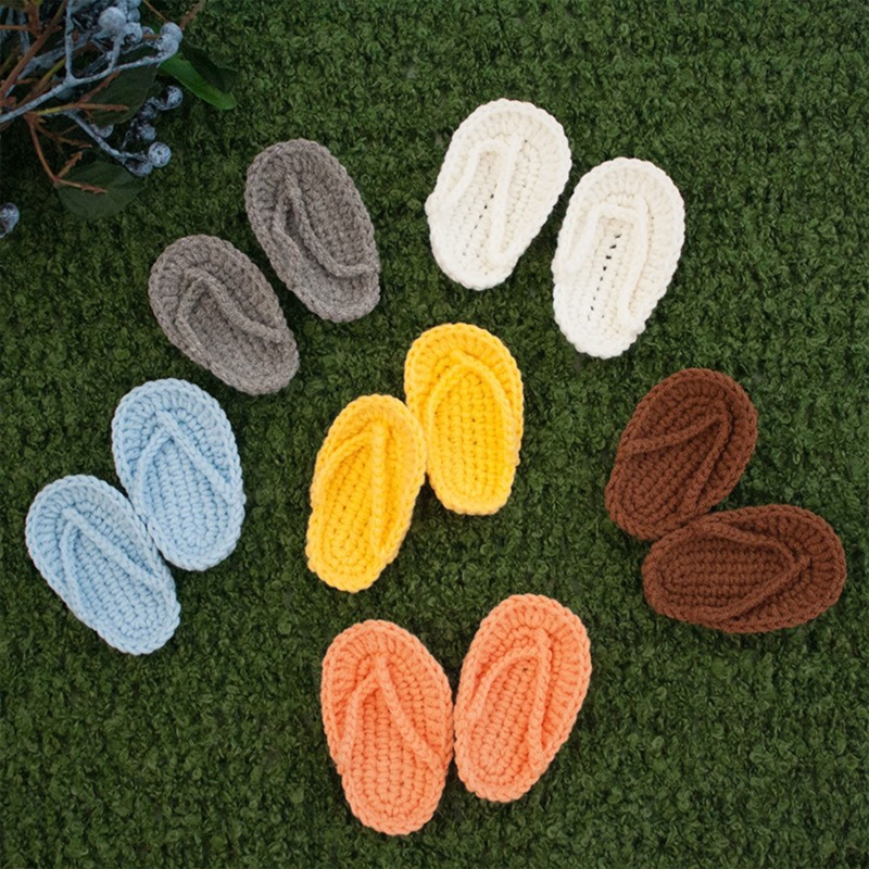 Strickhausschuhe für Babys, Jungen und Mädchen, Fotografie-Shooting-Outfits, Mini-Flip-Flops A2UB – Detail 12