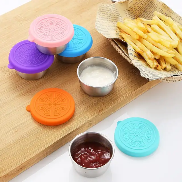 Farfi 50ml Dipping Sauce Cup Good Sealing Easy to Carry Leakproof