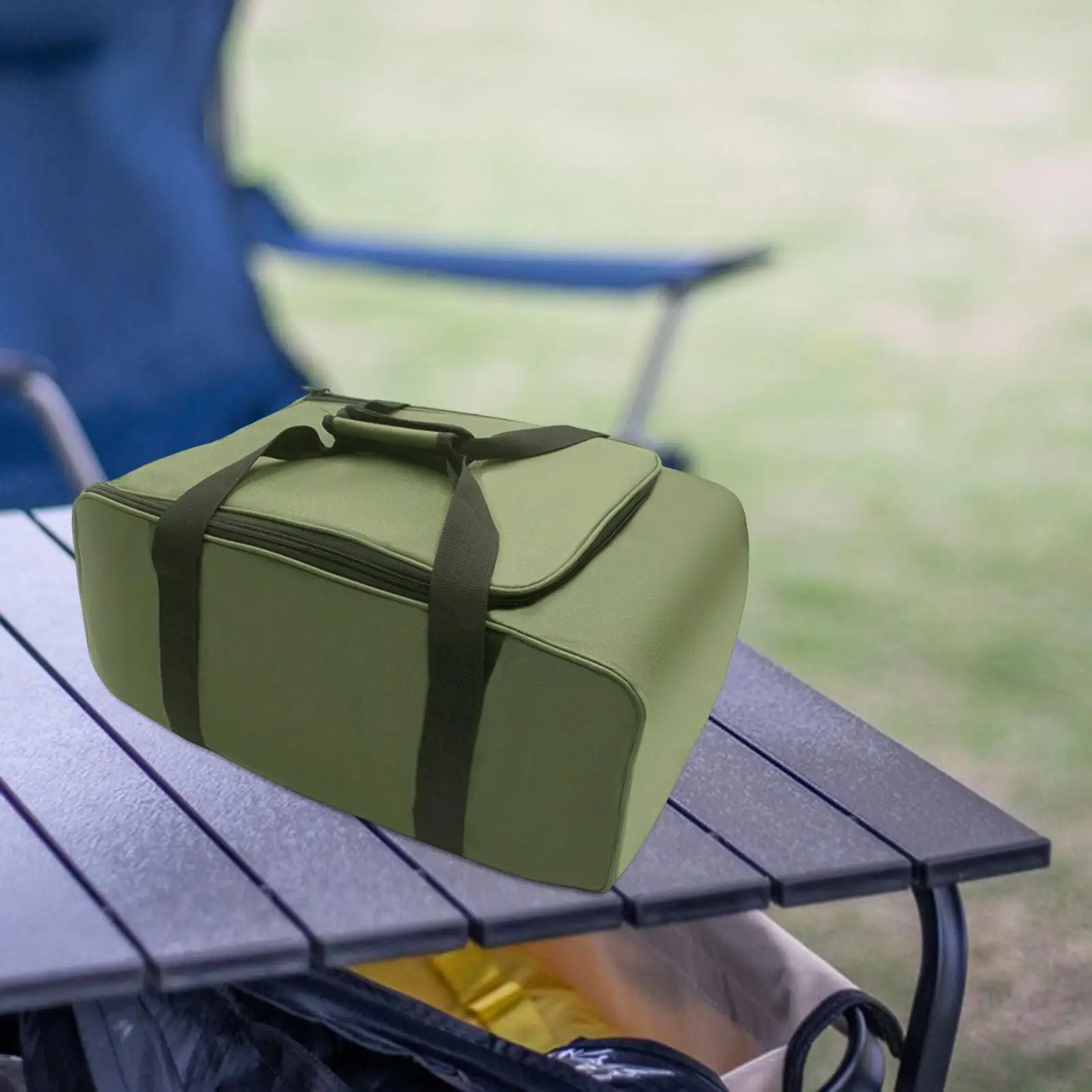 Gas Tank Storage Bag Organizer Basket for Camping Tableware Barbecue Ground Nail