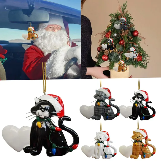 predolo Pingente de galinha de desenho animado para decoração de árvore de  Natal ornamento para carro pendurado decorativo, 3,35 polegadas x 3,15  polegadas, AMARELO