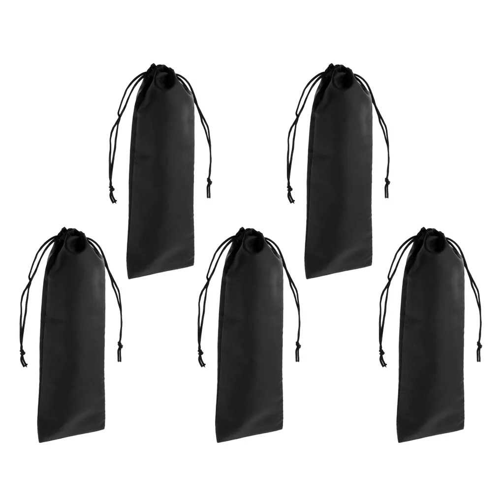 5 Pieces Hair Straightener Pouch with Drawstring Curling Storage Cover ,Flat