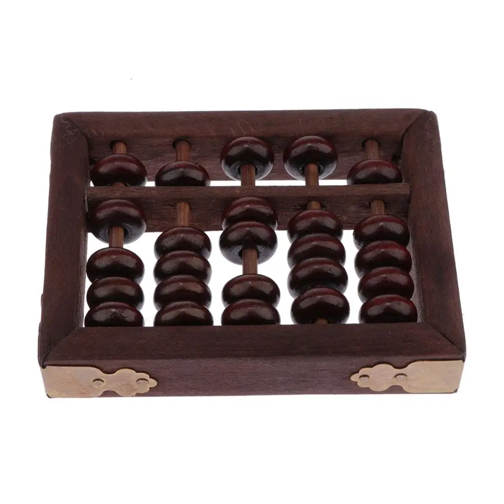 Vintage-Style Rods Wooden Abacus Chinese Japanese Calculator