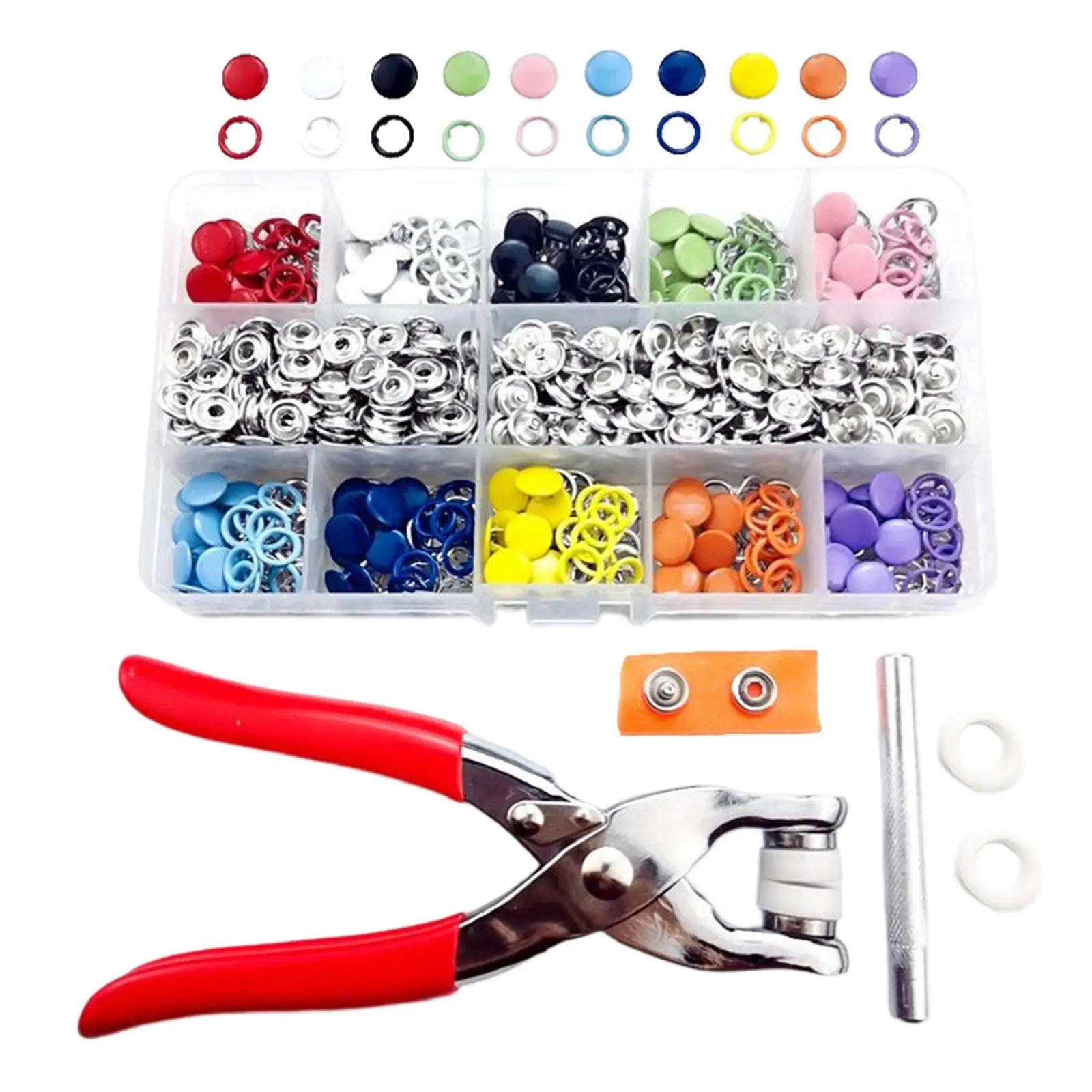 Copper Snap Buttons Set Decorative Popper with Plier Clothes Ornament Hollow Solid Buckle Clip DIY Crafts Sewing for Beginners