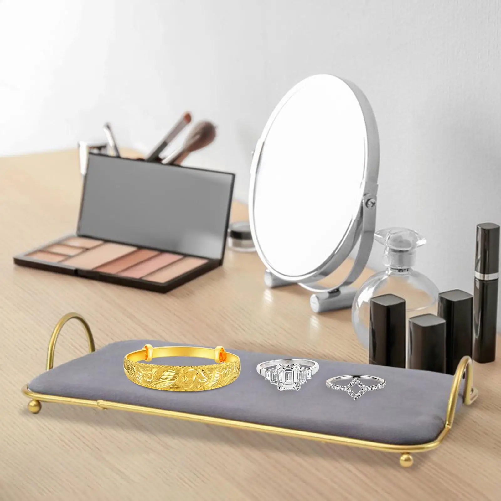 Jewelry Display Tray Countertop Women Jewelry Storage Display for Jewelry Shop Shopping Mall Bedroom Photography Live Broadcast