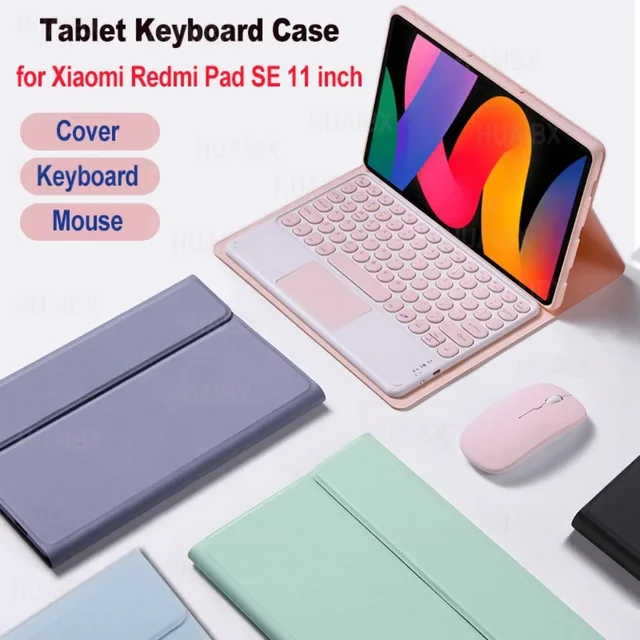Clavier Bluetooth AZERTY Pour Xiaomi Redmi Pad SE 11 Pouces 2023 - Coque Protectrice Amovible