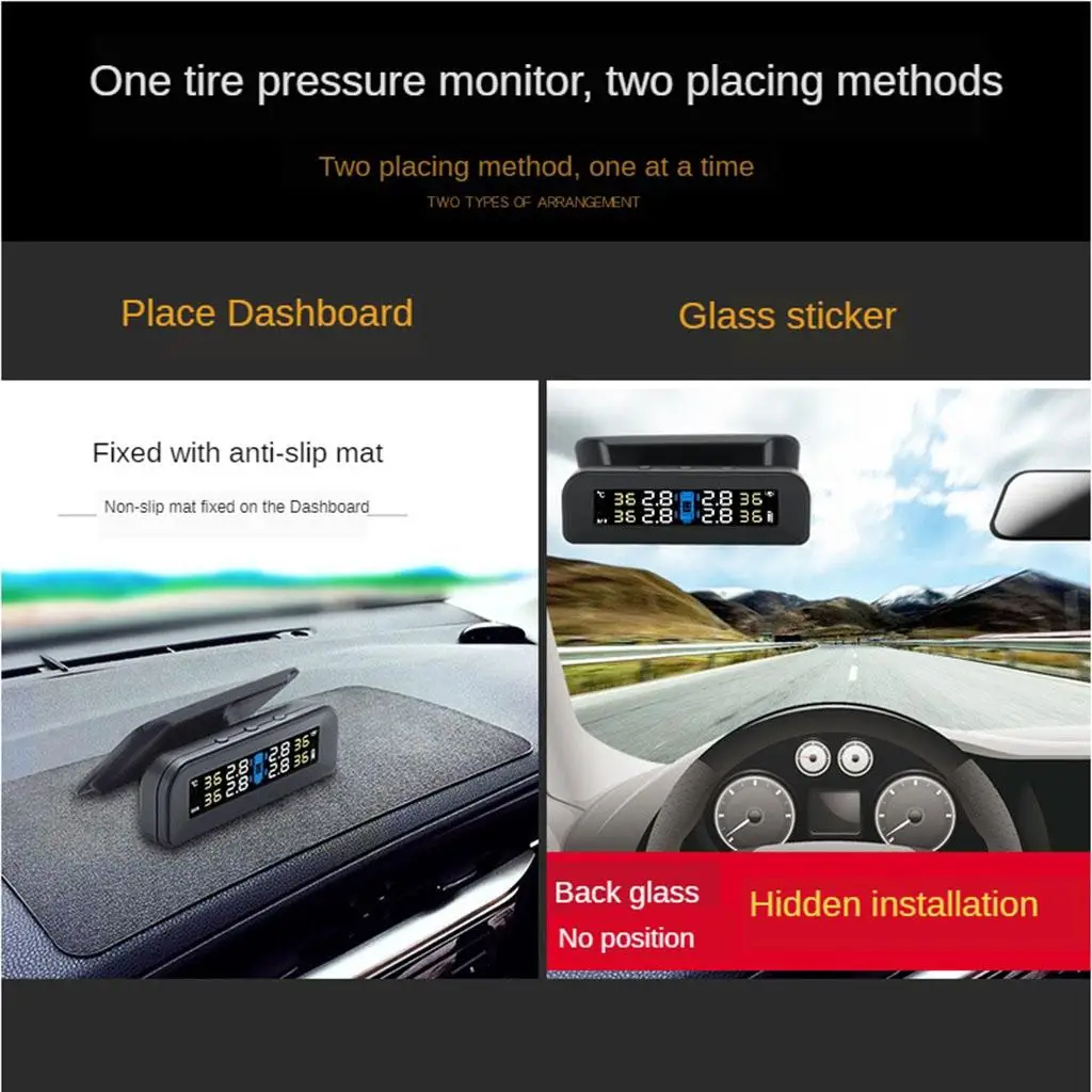 Automobile Tire Pressure Monitoring System Sorlar/USB Charger
