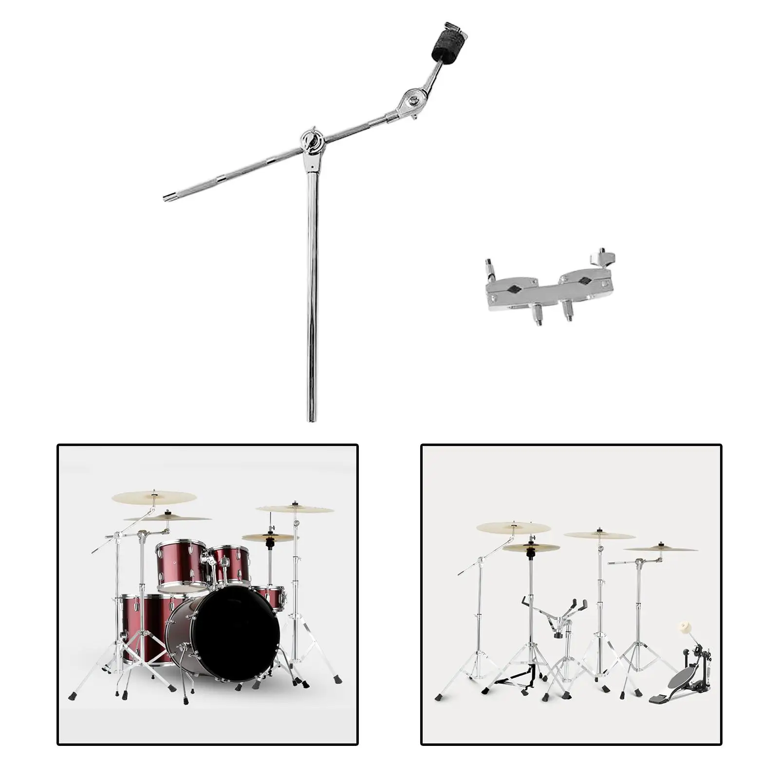 Cymbal Holder Removable Extension Attachment Cymbal Stands Cymbal Expand Arm Drum Cymbal Clamp Drum Kits Extension Stand Clamps