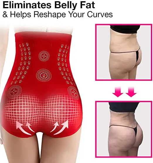 Open Crotch Quantum Fat Burning Slimming Belly Holding 5XL 90KG Underwear  Women's High Waist Postpartum Belly Lift Hip - AliExpress