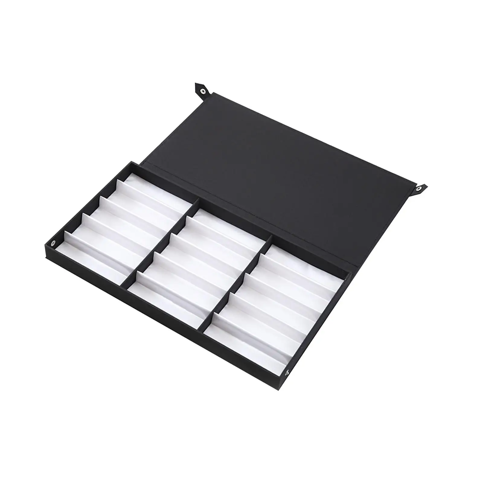 Glasses Display Box Glasses Showcase Glasses Storage Case Sunglasses Display Stand 15 Grids for Travel Table Drawer Home Closet