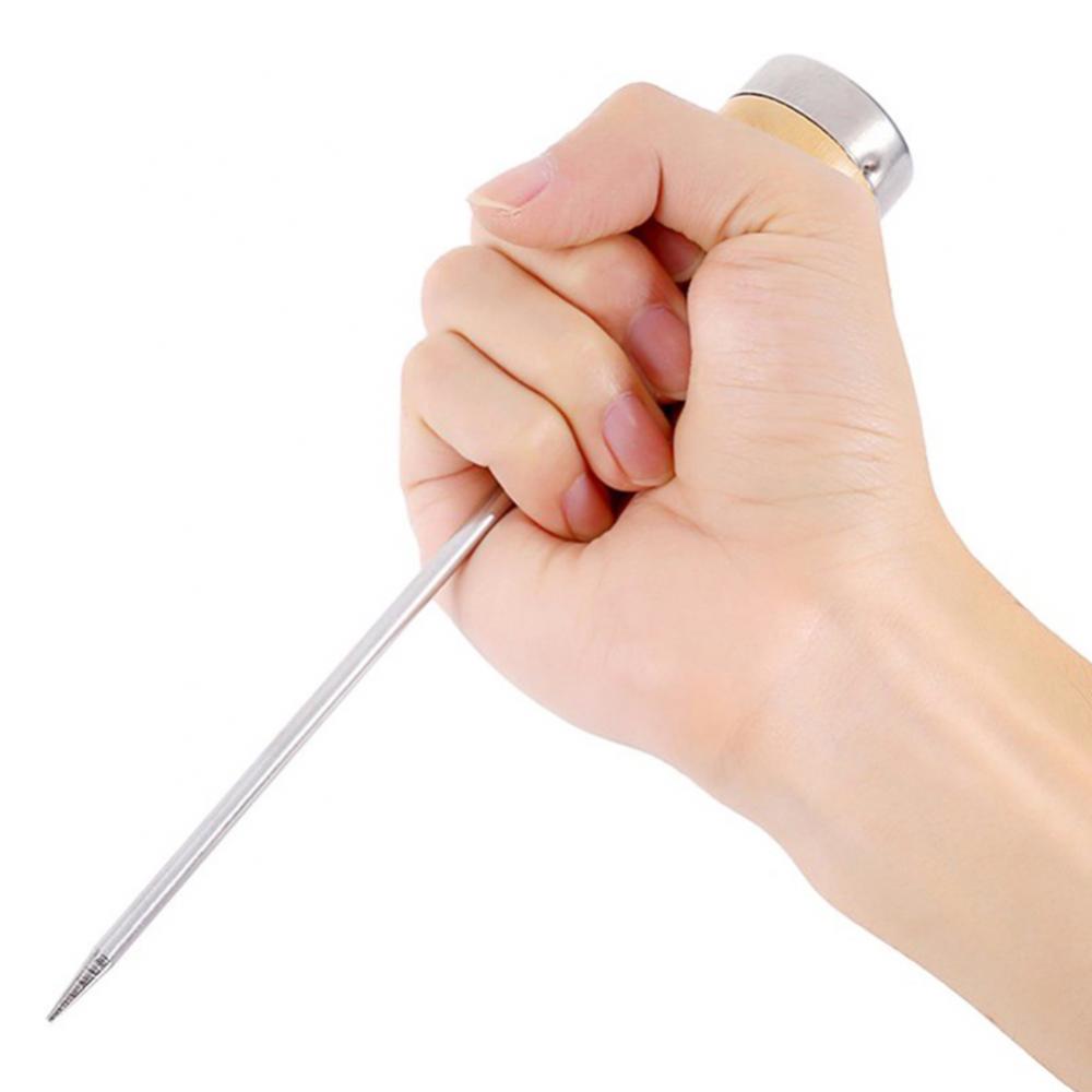 Description Picture 3 of itemIce Pick Ice Icing Breaker Wooden Handle Stainless Steel Ice Pick Punch Crusher Cocktail Stick Fruit Bar Wine Tools Kitchen Tool