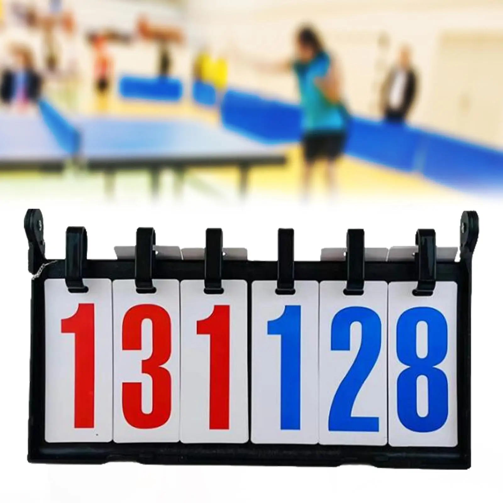 Table Scoreboard Portable 6 Digit Soccer Referee Competition Score Keeper for Table Tennis Indoor Badminton Basketball Outdoor