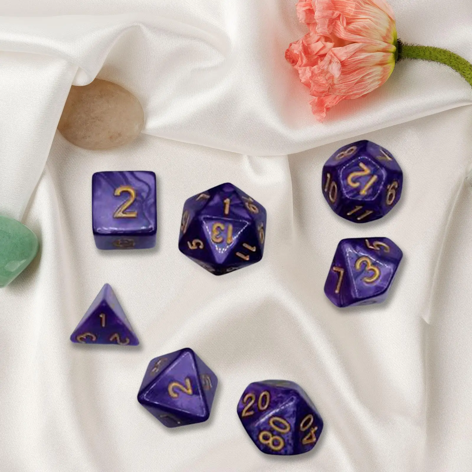 RPG Dices Set, Role Playing Dices, Polyhedral Acrylic Dices, D20,D12,D10 (00-90 and 0-9),D8,D6 and D4