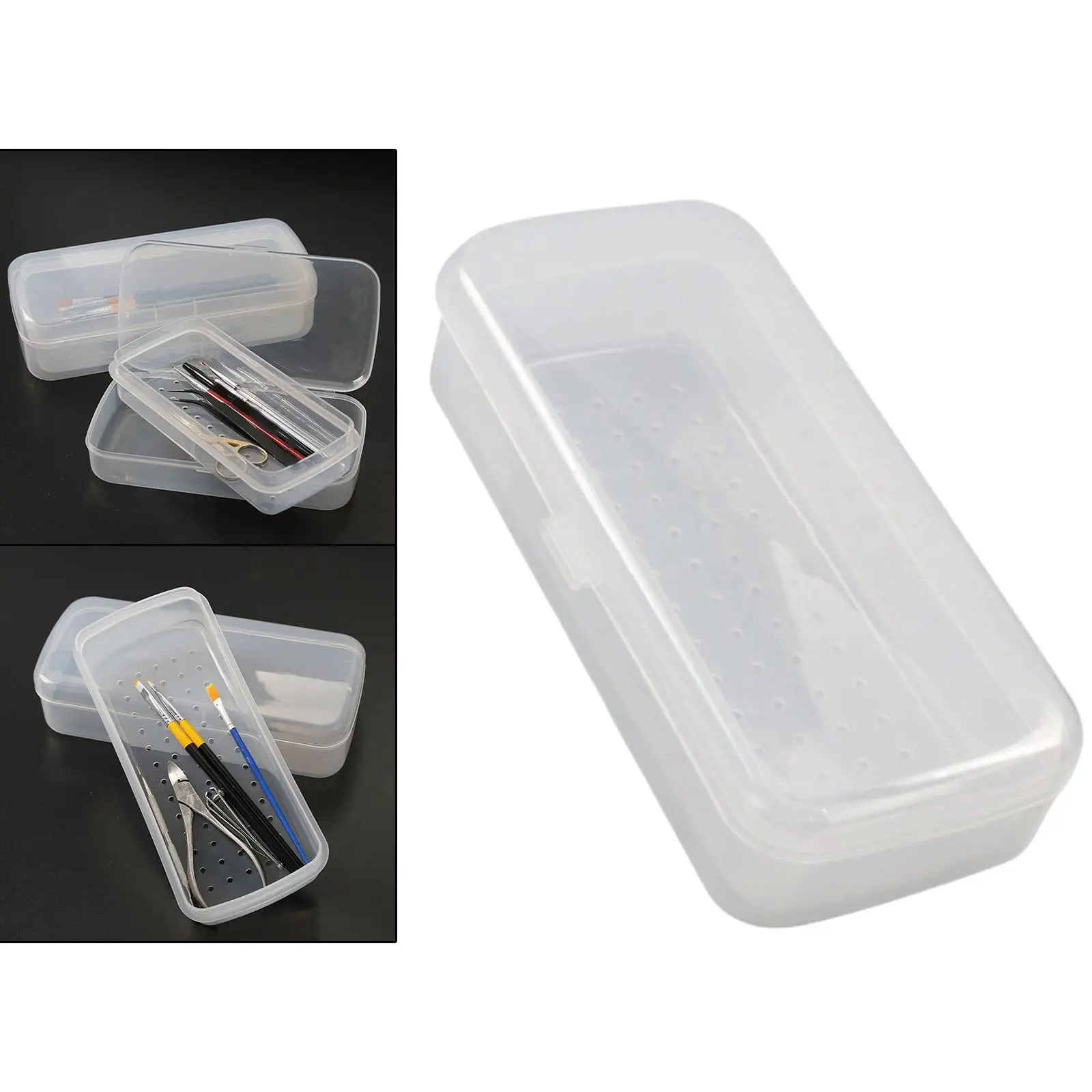 Transparent  Tray for Nail,Tweezers Waterproof Non- &  Use Reusable No Odor   Tool Sturdy