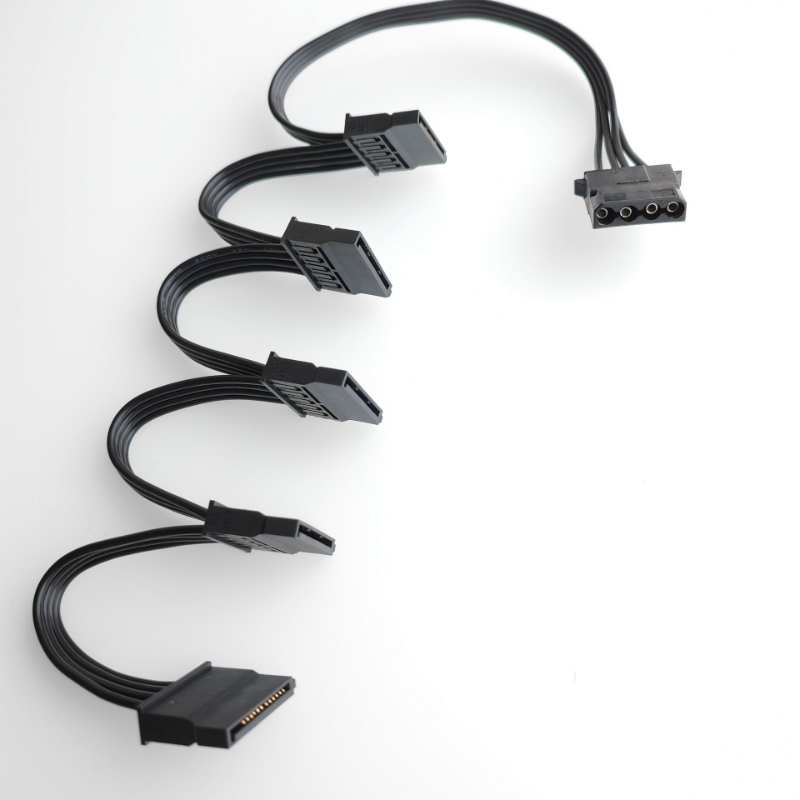 Computer IDE Molex 4Pin Zu 5X15Pin Power SATA Buchse Stecker Jack Kabel Für DVD Festplatte HDD SSD Festplatte 18AWG – Detail 3