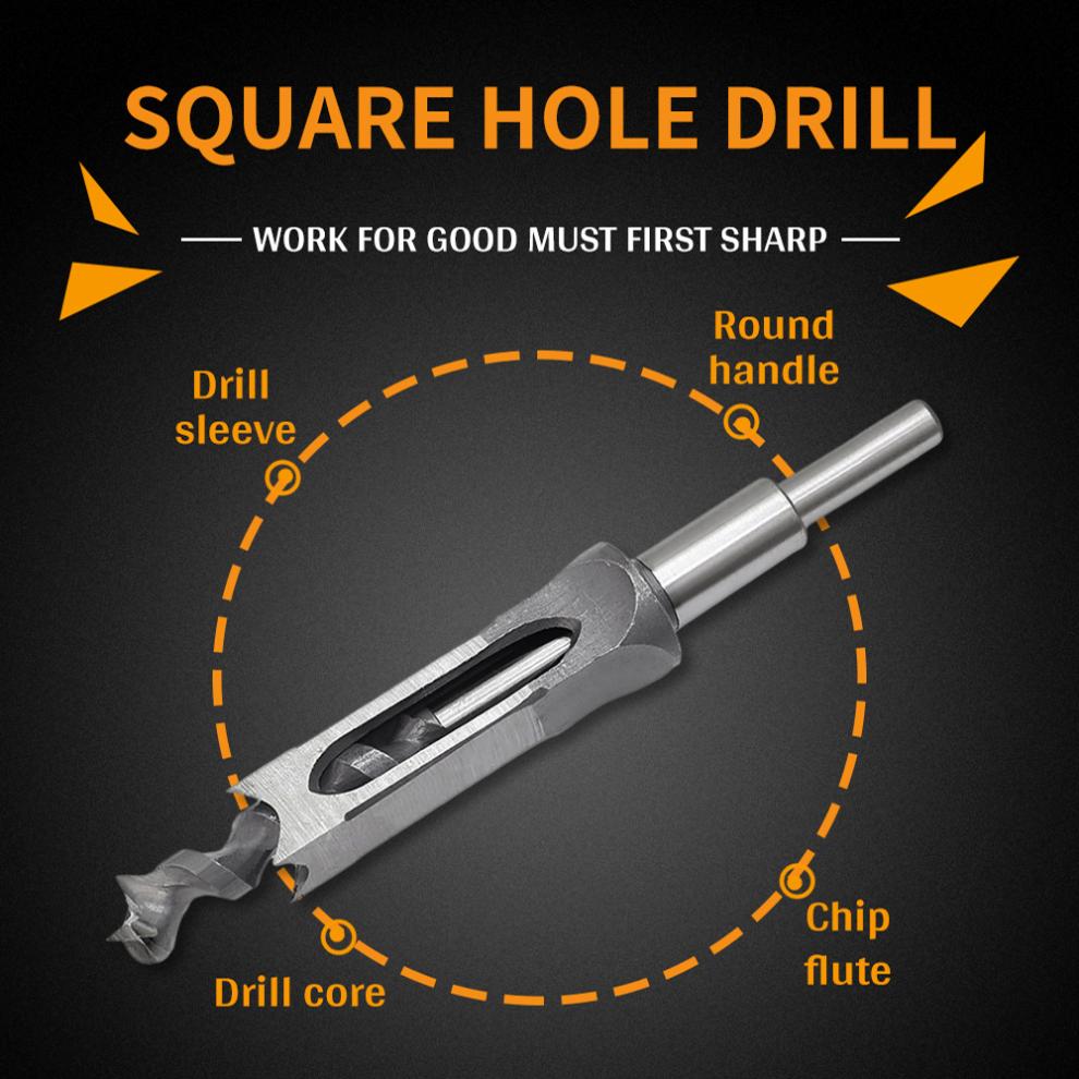 liga de aço, quadrado Hole Saw, Carpintaria furadeira quadrada, 22mm