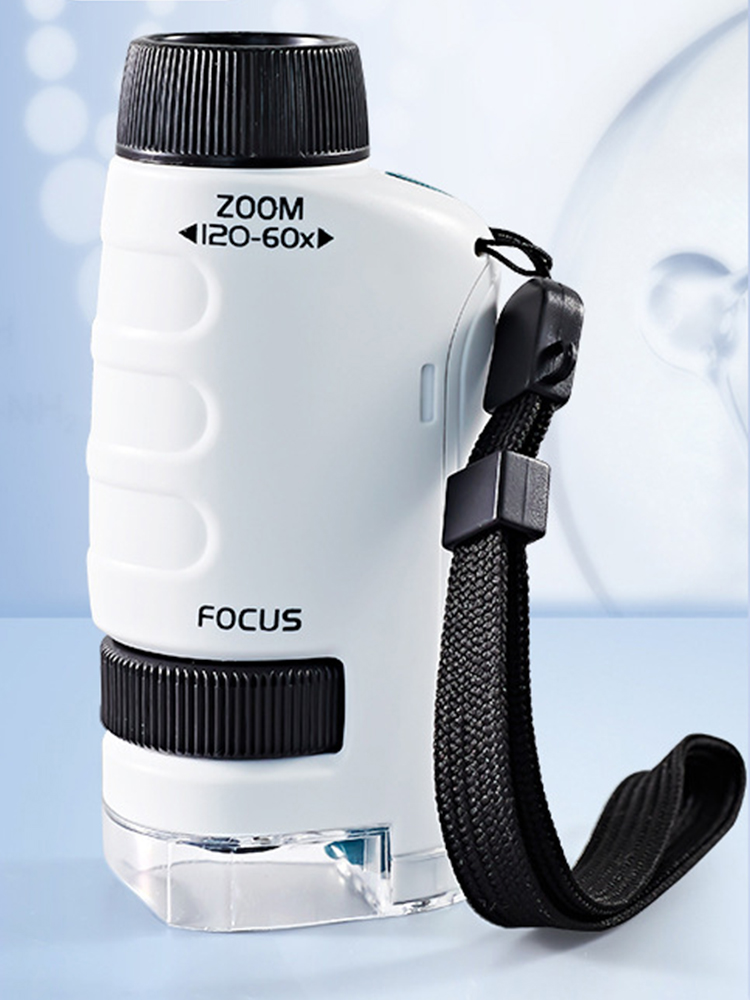 Microscope Avec Lumière LED Microscope De Poche Enfant 120x - Portable Avec Lumière LED - Jouet