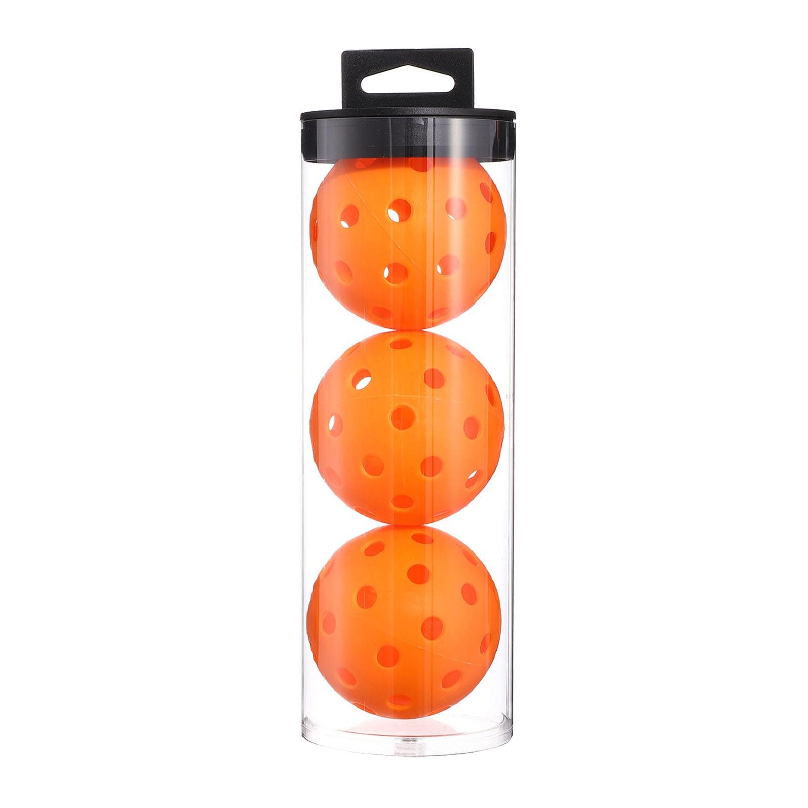 3 Pieces Pickleball Ball Flexible Lightweight 74mm Pickleball Balls for Outdoor Indoor Training Practice Adult Tournament Play