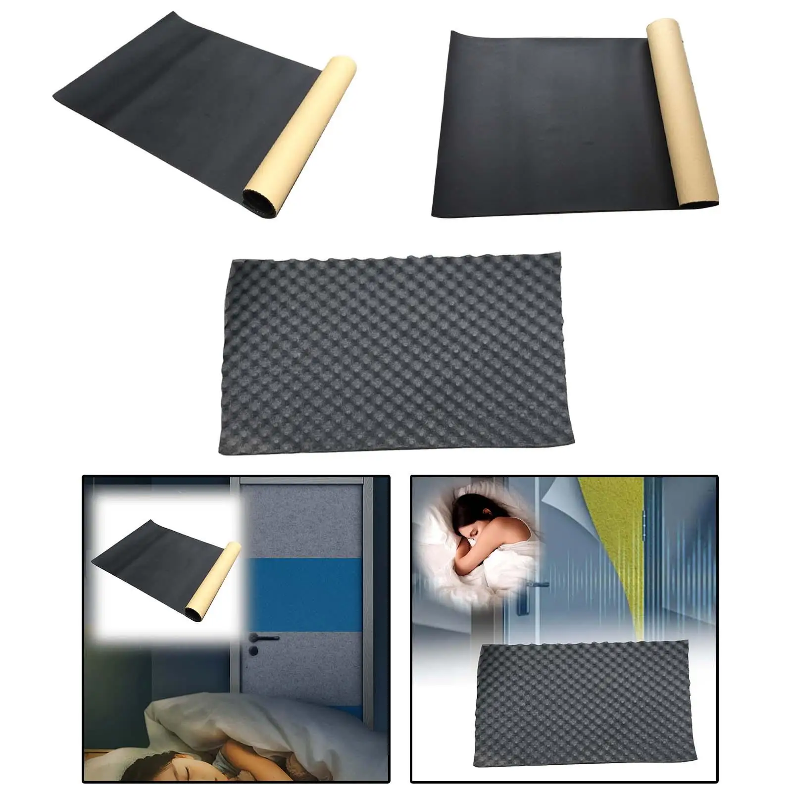 Sound Insulation Mat Self Adhesive Durable Deadening Mat Sound Deadening Mat for Door