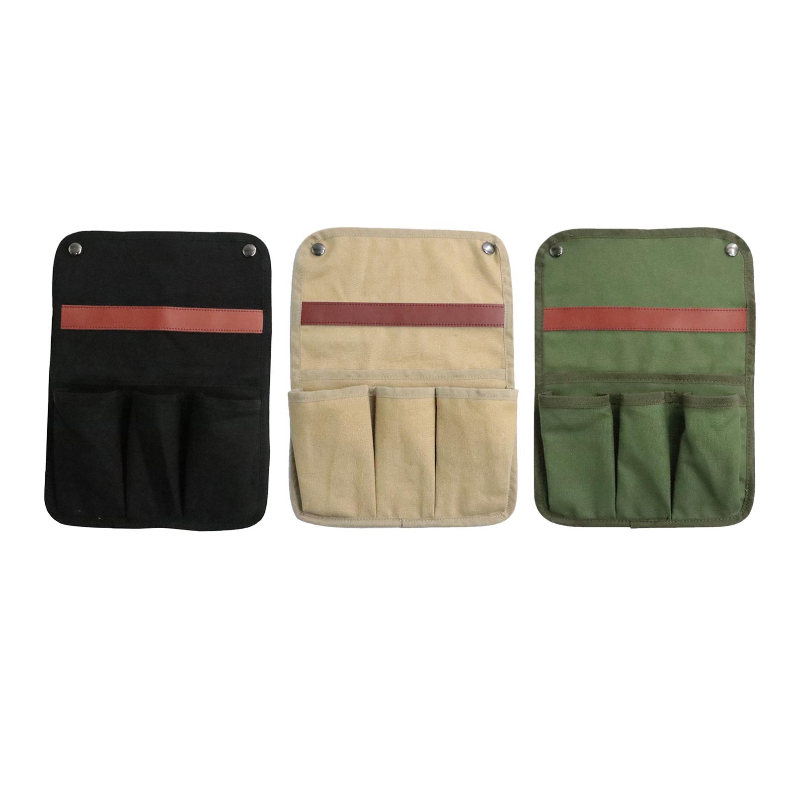 Outdoor Campsite Foldable Canvas Storage Bag Camping Fishing Beach Chaise Longue Portable Handbag for Phones Glasses